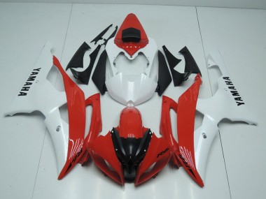 Vermelho & Branco Pérola Carenagem Moto Yamaha R6 08-16