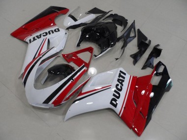 Vermelho Branco Preto Carenagem Moto Ducati 848 1098 1198 07-14