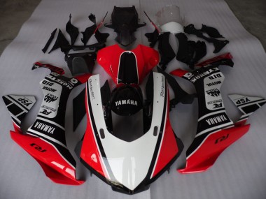 Vermelho Branco Preto Carenagem Moto Yamaha R3 15-22