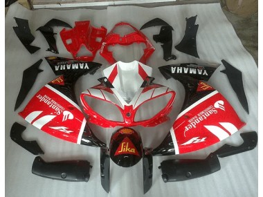 Vermelho Branco & Preto Graphic Carenagem Moto Yamaha R1 12-14