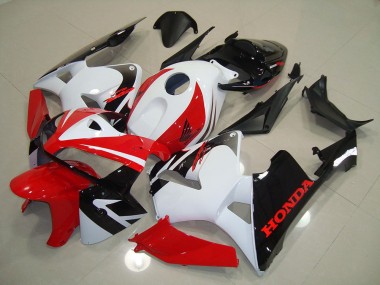 Vermelho Branco Preto Injeção Kit Carenagem Honda CBR 600RR 05-06