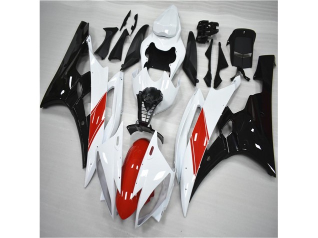 Vermelho Branco Preto Kits Carenagem Moto Yamaha R6 06-07 Vermelho Branco Preto Kits Carenagem Moto Yamaha R6 06-07