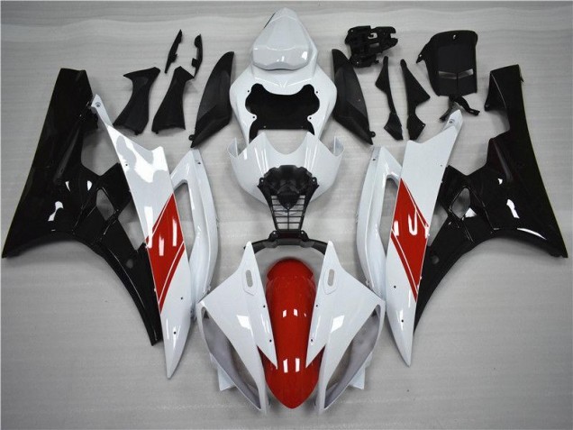 Vermelho Branco Preto Kits Carenagem Moto Yamaha R6 06-07 Vermelho Branco Preto Kits Carenagem Moto Yamaha R6 06-07