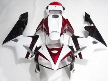 Vermelho Branco Preto Kits Completo Carenagem Moto Honda CBR 600RR 05-06