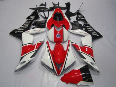 Vermelho Branco Preto Moto Plástico Yamaha R1 04-06