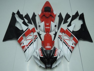Vermelho Branco Preto Moto Plásticos Yamaha R6 08-16