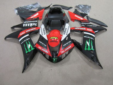 Vermelho Branco Preto Motul Carenagem Moto Yamaha R1 04-06