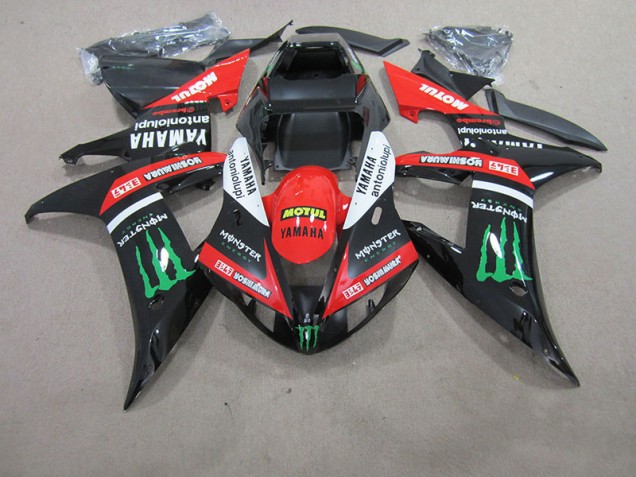 Vermelho Branco Preto Motul Carenagem Moto Yamaha R1 04-06 Vermelho Branco Preto Motul Carenagem Moto Yamaha R1 04-06