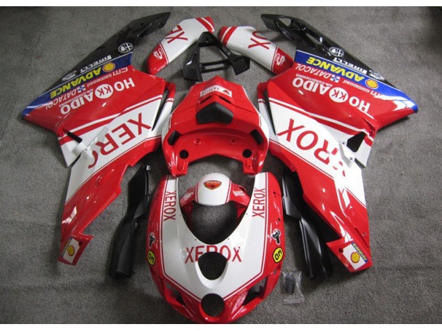 Vermelho Branco Xerox Carenagem Moto Ducati 749 05-06