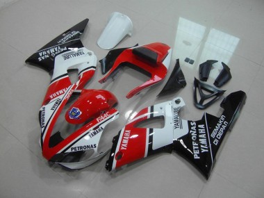 Vermelho Branco Yamalube Carenagem Moto Yamaha R1 00-01