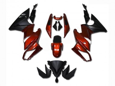 Vermelho Carenagem Moto Kawasaki EX650 09-11