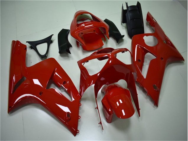 Vermelho Carenagem Moto Kawasaki ZX6R 05-06 Vermelho Carenagem Moto Kawasaki ZX6R 05-06