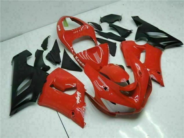Vermelho Carroçaria Moto Kawasaki ZX6R 05-06 Vermelho Carroçaria Moto Kawasaki ZX6R 05-06