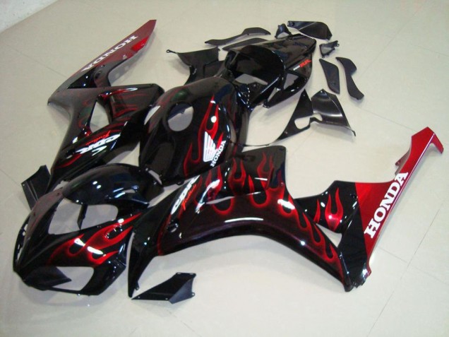 Vermelho Chama Carenagem Moto Honda CBR 1000RR 06-07 Vermelho Chama Carenagem Moto Honda CBR 1000RR 06-07