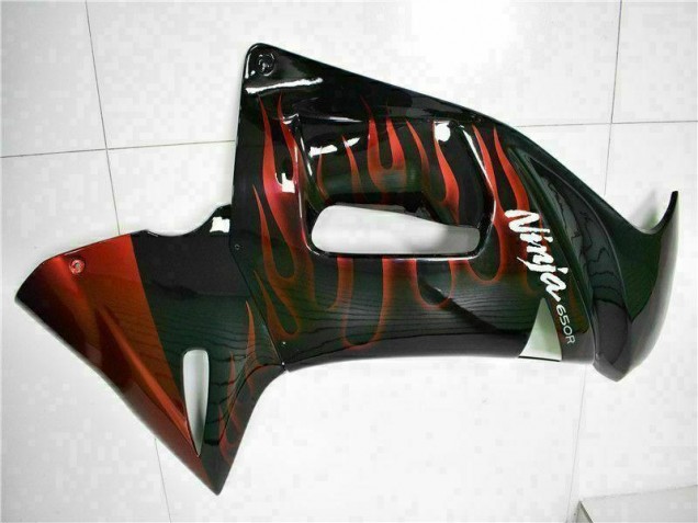 Vermelho Chama Carenagem Moto Kawasaki EX650 06-08