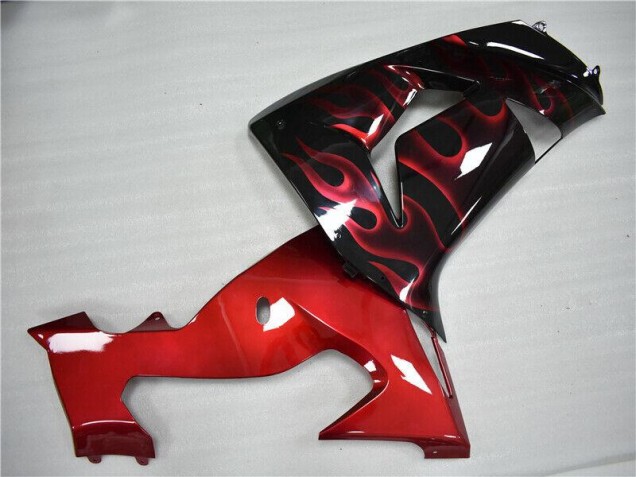 Vermelho Chama Carenagem Moto Kawasaki ZX10R 06-07 Vermelho Chama Carenagem Moto Kawasaki ZX10R 06-07