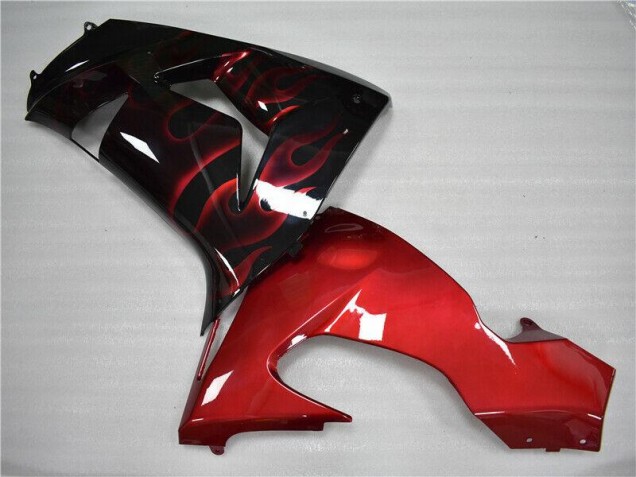 Vermelho Chama Carenagem Moto Kawasaki ZX10R 06-07 Vermelho Chama Carenagem Moto Kawasaki ZX10R 06-07