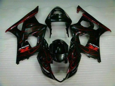 Vermelho Chama Carenagem Moto Suzuki GSXR 1000 K3 03-04