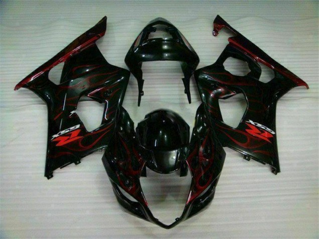 Vermelho Chama Carenagem Moto Suzuki GSXR 1000 K3 03-04