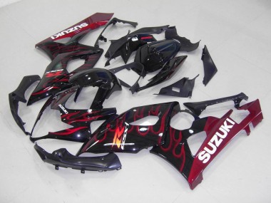 Vermelho Chama Carenagem Moto Suzuki GSXR 1000 K5 05-06