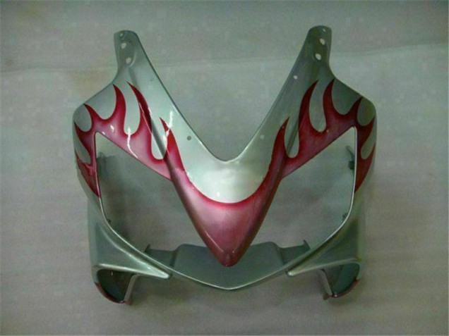 Vermelho Chama Prata Carenagem Moto Honda CBR 600 F4i 01-03 Vermelho Chama Prata Carenagem Moto Honda CBR 600 F4i 01-03