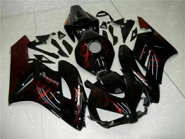 Vermelho Chama Preto Carenagem Moto Honda CBR 1000RR 04-05 Vermelho Chama Preto Carenagem Moto Honda CBR 1000RR 04-05