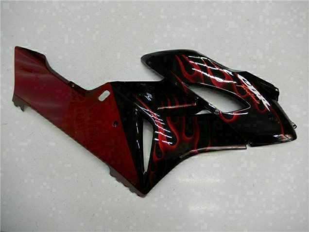 Vermelho Chama Preto Carenagem Moto Honda CBR 1000RR 04-05 Vermelho Chama Preto Carenagem Moto Honda CBR 1000RR 04-05