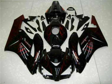 Vermelho Chama Preto Carenagem Moto Honda CBR 1000RR 04-05