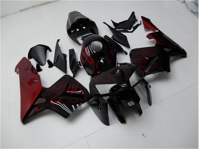 Vermelho Chama Preto Carenagem Moto Honda CBR 600RR 05-06 Vermelho Chama Preto Carenagem Moto Honda CBR 600RR 05-06
