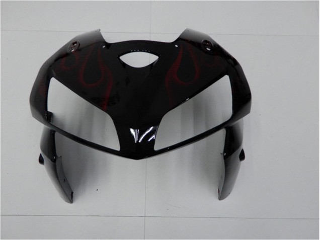 Vermelho Chama Preto Carenagem Moto Honda CBR 600RR 05-06 Vermelho Chama Preto Carenagem Moto Honda CBR 600RR 05-06