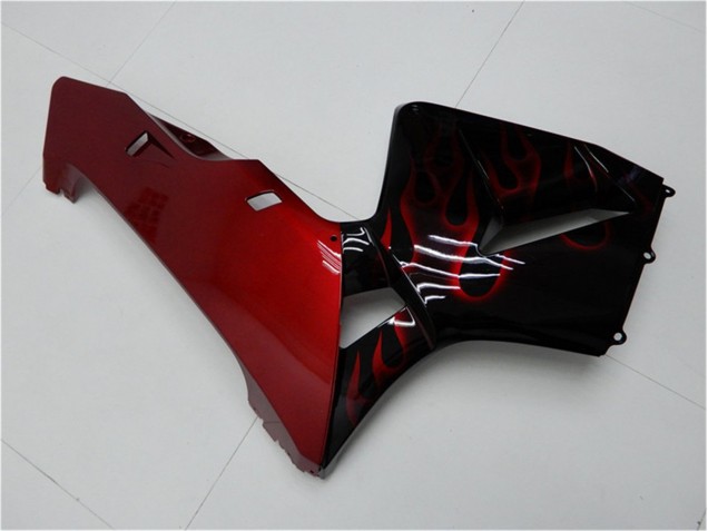 Vermelho Chama Preto Carenagem Moto Honda CBR 600RR 05-06 Vermelho Chama Preto Carenagem Moto Honda CBR 600RR 05-06