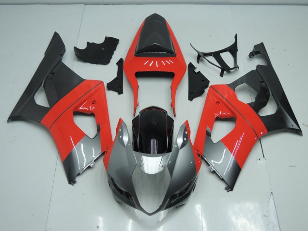 Vermelho & Cinzento Carenagem Moto Suzuki GSXR 1000 K3 03-04 Vermelho & Cinzento Carenagem Moto Suzuki GSXR 1000 K3 03-04