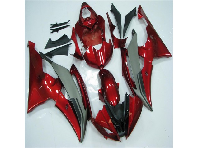 Vermelho Cinzento Carenagem Moto Yamaha R6 08-16 Vermelho Cinzento Carenagem Moto Yamaha R6 08-16