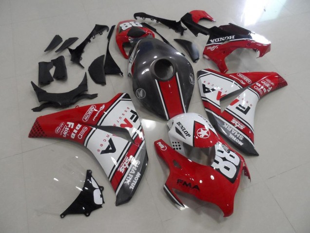 Vermelho & Cinzento Fma Carenagem Moto Honda CBR 1000RR 08-11 Vermelho & Cinzento Fma Carenagem Moto Honda CBR 1000RR 08-11