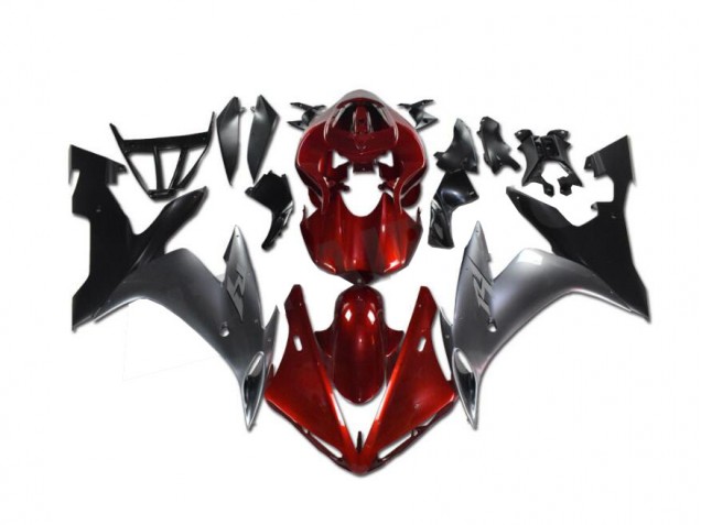 Vermelho Cinzento Preto Carenagem Moto Yamaha R1 04-06 Vermelho Cinzento Preto Carenagem Moto Yamaha R1 04-06