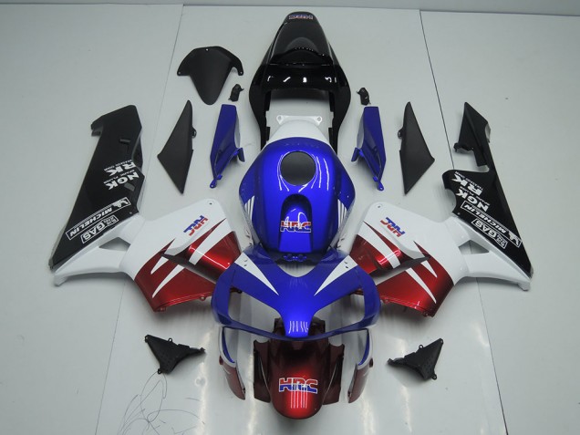 Vermelho Escuro Azul Carenagem Moto Honda CBR 600RR 03-04 Vermelho Escuro Azul Carenagem Moto Honda CBR 600RR 03-04