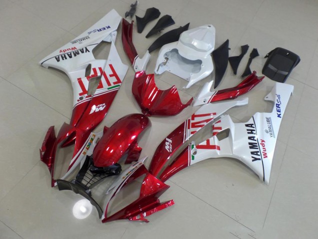 Vermelho Fiat Carenagem Moto Yamaha R6 06-07 Vermelho Fiat Carenagem Moto Yamaha R6 06-07
