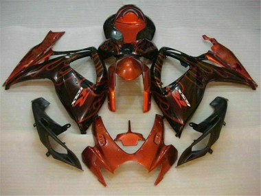 Vermelho Kits Carenagem Moto Suzuki GSXR 600 / 750 K6 06-07