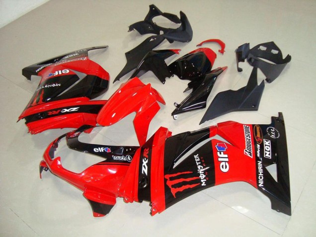 Vermelho Monster Carenagem Moto Kawasaki ZX 250R 08-12 Vermelho Monster Carenagem Moto Kawasaki ZX 250R 08-12