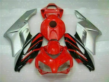 Vermelho Prata Carenagem Moto Honda CBR 1000RR 04-05