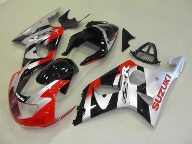 Vermelho Prata Carenagem Moto Suzuki GSXR 1000 K1 00-02