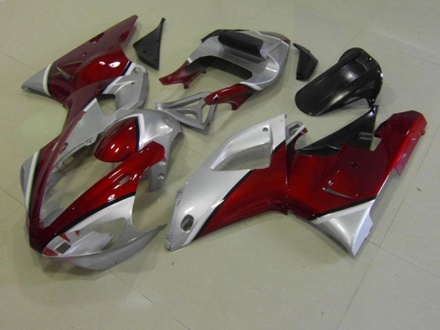 Vermelho & Prata Carenagem Moto Yamaha R1 00-01 Vermelho & Prata Carenagem Moto Yamaha R1 00-01