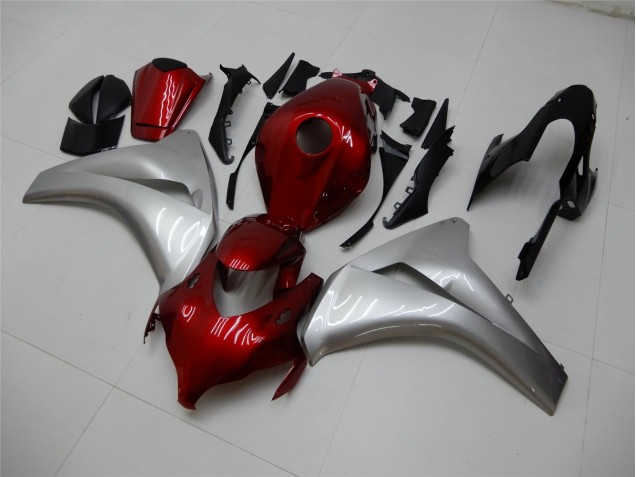 Vermelho Prata Carenagem & Plástico Moto Honda CBR 1000RR 08-11 Vermelho Prata Carenagem & Plástico Moto Honda CBR 1000RR 08-11