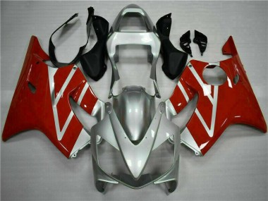 Vermelho Prata Kit Completo Carenagem Moto Honda CBR 600 F4i 01-03