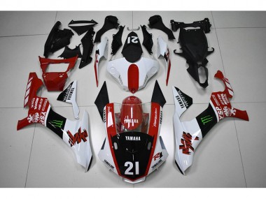 Vermelho Preto 21 Carenagem Moto Yamaha R1 15-19
