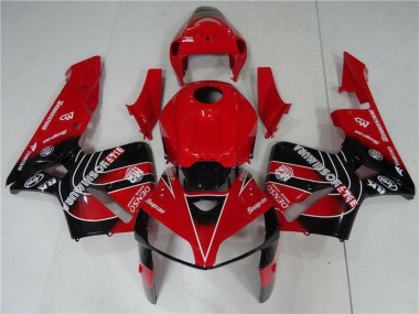 Vermelho Preto Abs Kits Carenagem Moto Honda CBR 600RR 05-06