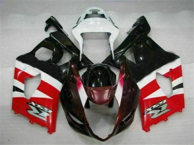 Vermelho Preto Abs Kits Completos Carenagem Moto Suzuki GSXR 1000 K3 03-04