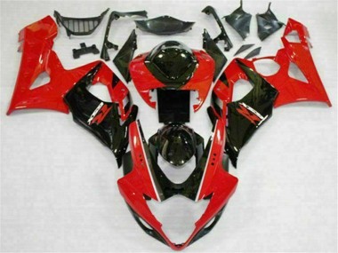 Vermelho Preto Abs Kits Completos Carenagem Moto Suzuki GSXR 1000 K5 05-06