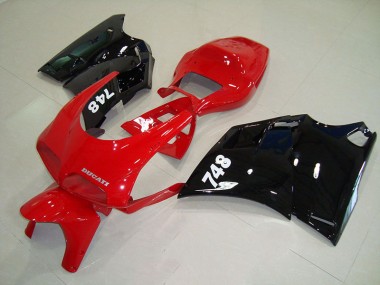 Vermelho Preto Abs Moto Plástico Ducati 748 916 996 996S 93-05