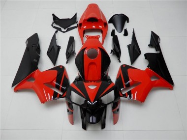 Vermelho Preto Abs Moto Plástico Honda CBR 600RR 05-06